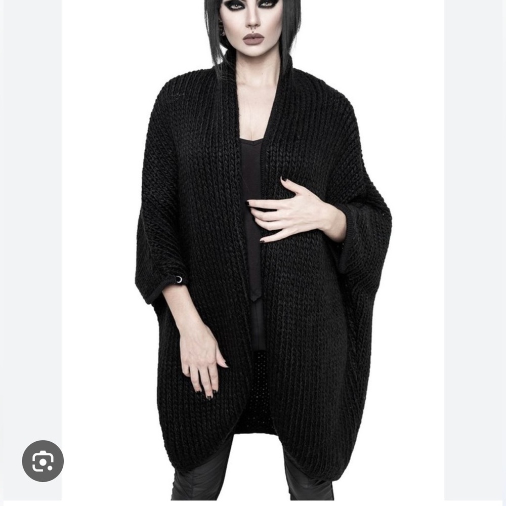 Killstar Black Angelica Super Oversized Cardigan/. One size